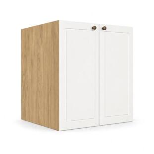 Módulo Balcão 60x68x56cm 2 Portas 100% MDF Cozinha Provence Robel Hanover/Branco Matte