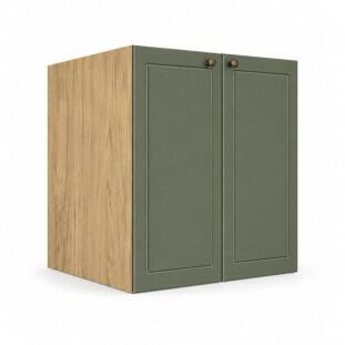 Módulo Balcão 60x68x56cm 2 Portas 100% MDF Cozinha Provence Robel Hanover/Salvia Matte