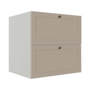 Módulo Balcao 70cm 1 Gaveta 1 Porta Basculante 100% MDF Cozinha Provence Robel Branco/Fendi Matte