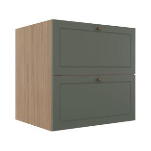 Módulo Balcao 70cm 1 Gaveta 1 Porta Basculante 100% MDF Cozinha Provence Robel Hanover/Salvia Matte