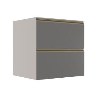 Módulo Balcão 70cm 1 Gaveta 1 Porta Basculante 100% MDF Cozinha Modulada Gold Robel Fendi/Cinza