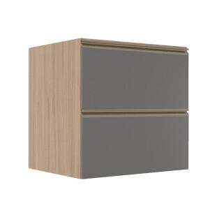 Módulo Balcão 70cm 1 Gaveta 1 Porta Basculante 100% MDF Cozinha Modulada Gold Robel Hanover/Cinza