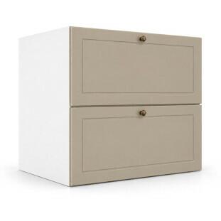 Módulo Balcao 70x68x56cm 1 Gaveta 1 Porta Basculante 100% MDF Cozinha Provence Robel Branco/Fendi Matte