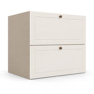 Módulo Balcao 70x68x56cm 1 Gaveta 1 Porta Basculante 100% MDF Cozinha Provence Robel Fendi/Off White Matte