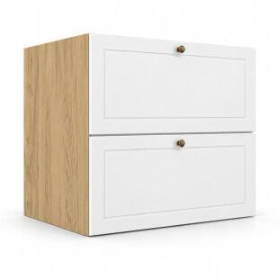 Módulo Balcao 70x68x56cm 1 Gaveta 1 Porta Basculante 100% MDF Cozinha Provence Robel Hanover/Branco Matte
