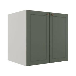 Módulo Balcao 70cm 2 Portas 100% MDF Cozinha Modulada Provence Robel Branco/Salvia Matte