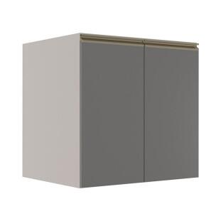 Módulo Balcão 70cm 2 Portas 100% MDF Cozinha Modulada Gold Robel Fendi/Cinza