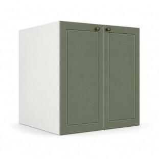 Módulo Balcão 70x68x56cm 2 Portas 100% MDF Cozinha Provence Robel Branco/Salvia Matte