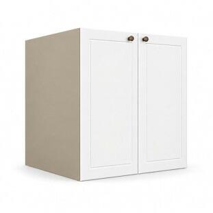 Módulo Balcão 70x68x56cm 2 Portas 100% MDF Cozinha Provence Robel Fendi/Branco Matte
