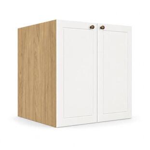 Módulo Balcão 70x68x56cm 2 Portas 100% MDF Cozinha Provence Robel Hanover/Branco Matte