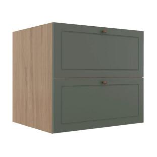 Módulo Balcao 80cm 1 Gaveta 1 Porta Basculante 100% MDF Cozinha Provence Robel Hanover/Salvia Matte