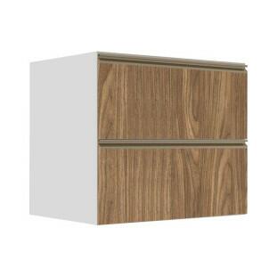 Módulo Balcão 80cm 1 Gaveta 1 Porta Basculante 100% MDF Cozinha Modulada Gold J Robel Branco/Amendoeira BP Módulo Balcão 80cm 1 Gaveta 1 Porta Basculante 100% MDF Cozinha Modulada Gold J Robel Branco/Amendoeira BP