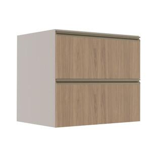 Módulo Balcão 80cm 1 Gaveta 1 Porta Basculante 100% MDF Cozinha Modulada Gold Robel Fendi/Hanover