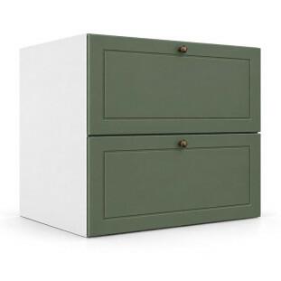 Módulo Balcão 80x68x56cm 1 Gaveta 1 Porta Basculante 100% MDF Cozinha Provence Robel Branco/Salvia Matte