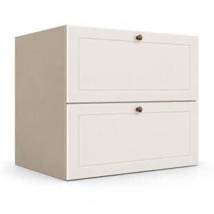 Módulo Balcão 80x68x56cm 1 Gaveta 1 Porta Basculante 100% MDF Cozinha Provence Robel Fendi/Off White Matte
