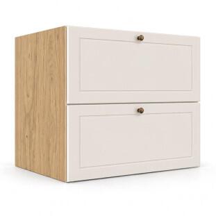 Módulo Balcão 80x68x56cm 1 Gaveta 1 Porta Basculante 100% MDF Cozinha Provence Robel Hanover/Off White Matte