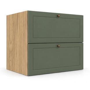 Módulo Balcão 80x68x56cm 1 Gaveta 1 Porta Basculante 100% MDF Cozinha Provence Robel Hanover/Salvia Matte
