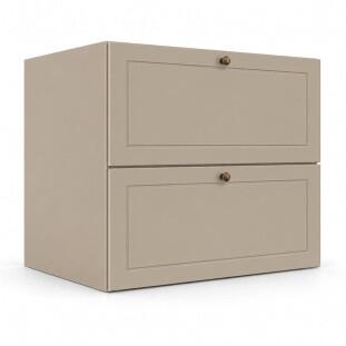 Módulo Balcão 80x68x56cm 2 Gavetas + 1 Gaveta Oculta 100% MDF Cozinha Provence Robel Fendi/Fendi Matte