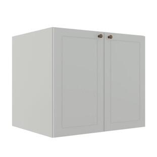 Módulo Balcao 80cm 2 Portas 100% MDF Cozinha Modulada Provence Robel Branco/Branco Matte