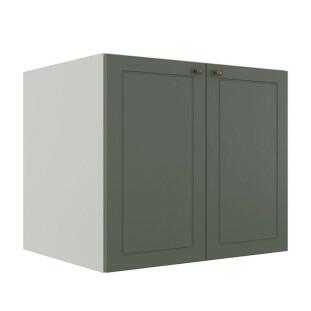 Módulo Balcao 80cm 2 Portas 100% MDF Cozinha Modulada Provence Robel Branco/Salvia Matte
