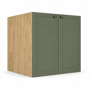 Módulo Balcão 80x68x56cm 2 Portas 100% MDF Cozinha Provence Robel Hanover/Salvia Matte