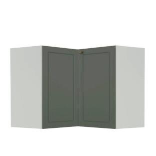 Módulo Balcao de Canto L 94x96cm 100% MDF Cozinha Provence Robel Branco/Salvia Matte