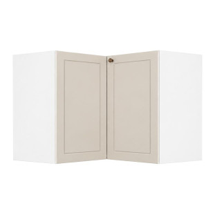 Módulo Balcão Canto L 96x94,5 x 68x56cm 100% MDF Cozinha Provence Robel Branco/Off White Matte