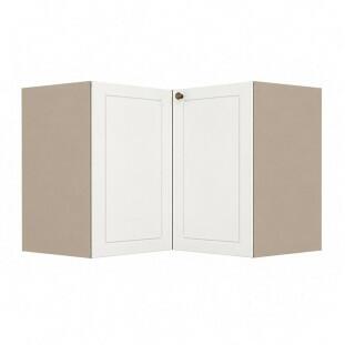 Módulo Balcão Canto L 96x94,5 x 68x56cm 100% MDF Cozinha Provence Robel Fendi/Branco Matte