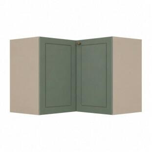 Módulo Balcão Canto L 96x94,5 x 68x56cm 100% MDF Cozinha Provence Robel Fendi/Salvia Matte
