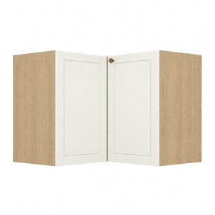 Módulo Balcão Canto L 96x94,5 x 68x56cm 100% MDF Cozinha Provence Robel Hanover/Off White Matte