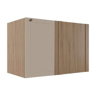 Módulo Balcao de Canto Reto 100cm Direito/Esquerdo 100% MDF Cozinha Provence Robel Hanover/Fendi Matte