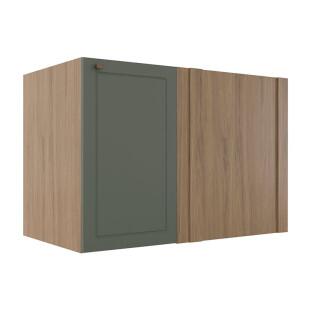 Módulo Balcao de Canto Reto 100cm Direito/Esquerdo 100% MDF Cozinha Provence Robel Hanover/Salvia Matte
