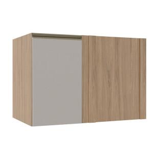 Módulo Balcao De Canto Reto 100cm Esquerdo 100% MDF Cozinha Modulada Gold Robel Hanover/Fendi