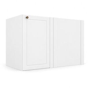 Módulo Balcão Canto Reto 100x68x56cm Direito/Esquerdo 100% MDF Cozinha Provence Robel Branco/Branco Matte