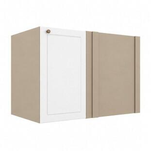 Módulo Balcão Canto Reto 100x68x56cm Direito/Esquerdo 100% MDF Cozinha Provence Robel Fendi/Branco Matte