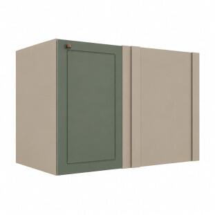 Módulo Balcão Canto Reto 100x68x56cm Direito/Esquerdo 100% MDF Cozinha Provence Robel Fendi/Salvia Matte