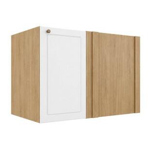 Módulo Balcão Canto Reto 100x68x56cm Direito/Esquerdo 100% MDF Cozinha Provence Robel Hanover/Branco Matte