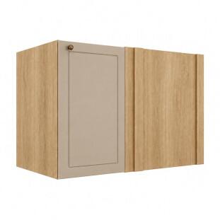Módulo Balcão Canto Reto 100x68x56cm Direito/Esquerdo 100% MDF Cozinha Provence Robel Hanover/Fendi Matte