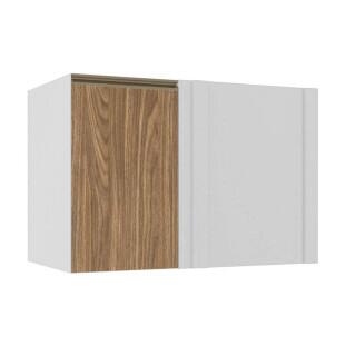 Módulo Balcão De Canto Reto 100cm 100% MDF Cozinha Modulada Gold J Robel Branco/Amendoeira BP Módulo Balcão De Canto Reto 100cm 100% MDF Cozinha Modulada Gold J Robel Branco/Amendoeira BP