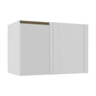 Módulo Balcão De Canto Reto 100cm 100% MDF Cozinha Modulada Gold J Robel Branco/Branco Matte Módulo Balcão De Canto Reto 100cm 100% MDF Cozinha Modulada Gold J Robel Branco/Branco Matte