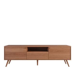 Rack Retro 183cm Para TV 50 Polegadas River 1.83 Lukaliam Jequitiba