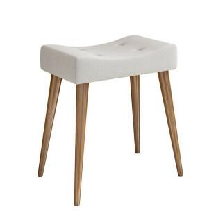 Banqueta Penteadeira Suede Maitê Fabrimoveis Bege