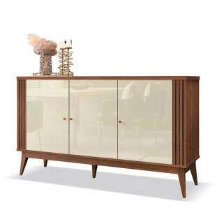 Balcão Buffet Sala Jantar 3P 1G Argo EDN Naturale/Off White