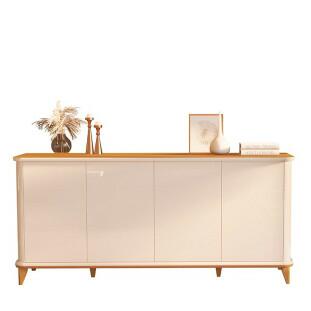 Buffet Sala Jantar 160cm Design Exclusivo Aron 1.6 EDN Off White/Cedro