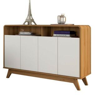 Buffet Balcão 4 Portas Eccos Fabrimoveis Nature/Off White
