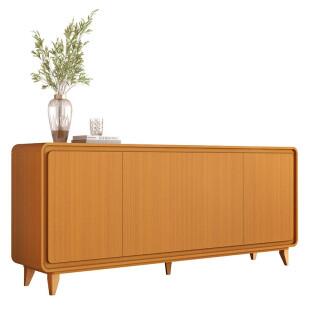 Buffet Sala Jantar 180cm 4 Portas Cantos Arredondado Liv 1.8 EDN Cedro