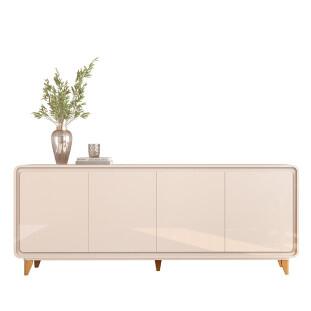 Buffet Sala Jantar 218cm 4 Portas Cantos Arredondado Liv 2.2 EDN Off White