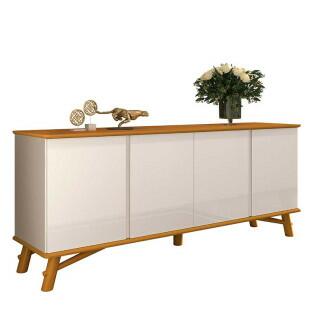 Buffet Sala Jantar 190cm 4 Portas Norman EDN Off White/Cedro