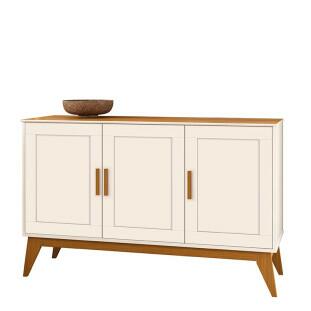 Buffet Sala Jantar 130cm Vintage Provençal 3 Portas Sierra 1.3 EDN Off White/Cedro