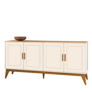 Buffet Sala Jantar 172cm Vintage Provençal 4 Portas Sierra 1.7 EDN Off White/Cedro